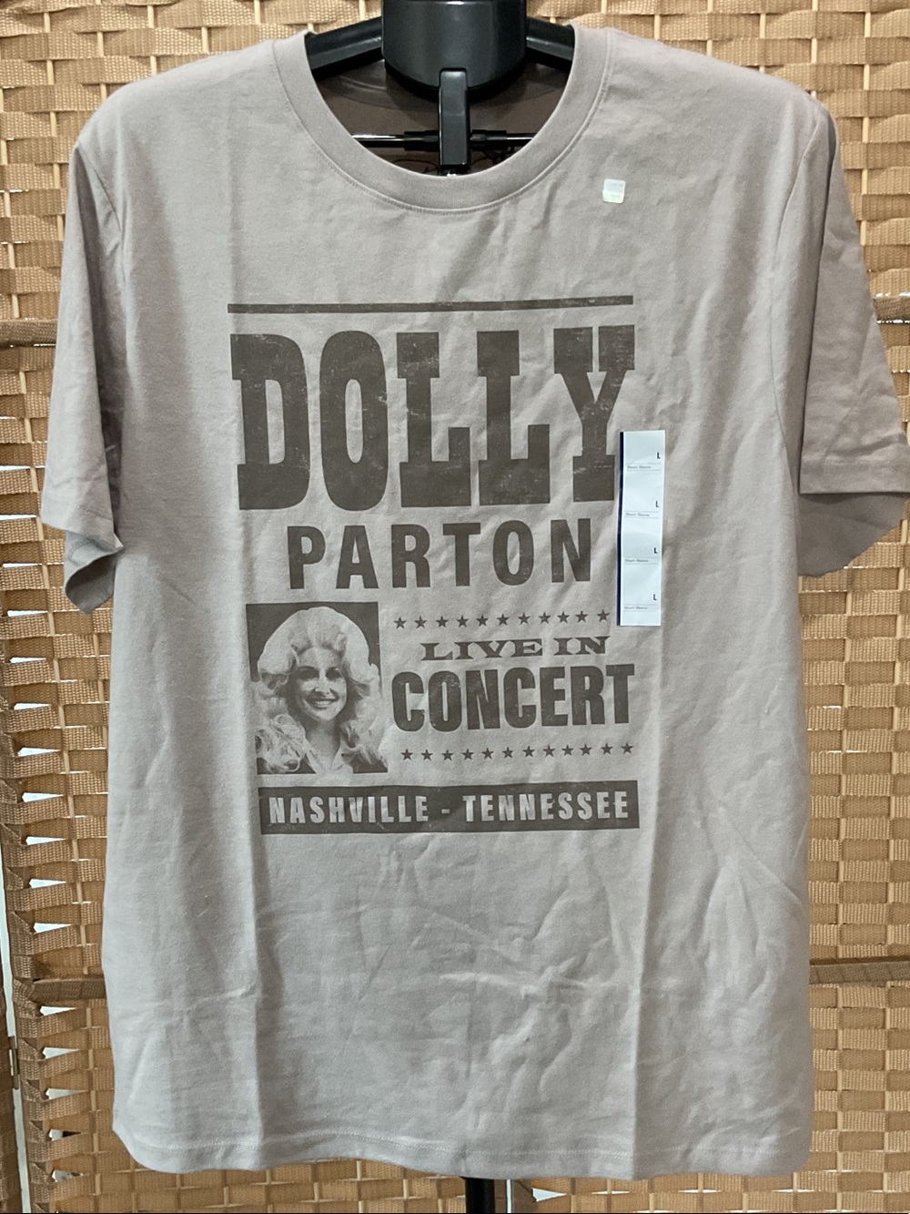 Dolly Parton Concert Graphic - Taupe